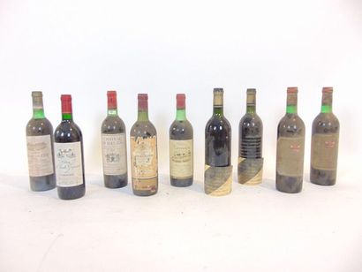 BORDEAUX Rouge, huit bouteilles :

- (PESSAC-LÉOGNAN), Château de Fieuzal, cru classé...