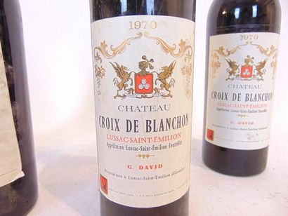 BORDEAUX (LUSSAC-SAINT-ÉMILION) Red, Château Croix-de-Blanchon 1970, four bottles...