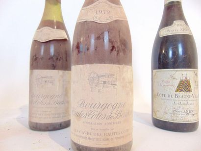 BOURGOGNE Red, eight bottles:

- (HAUTES-CÔTES-DE-BEAUNE), Les Caves des Hautes-Côtes...