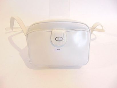 CELINE - PARIS Sac à main blanc, avec housse, l. 21 cm [usures d'usage].