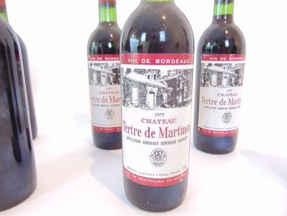 BORDEAUX (-SUPÉRIEUR) Rouge, Château Tertre-de-Martinon 1975, douze bouteilles dans...