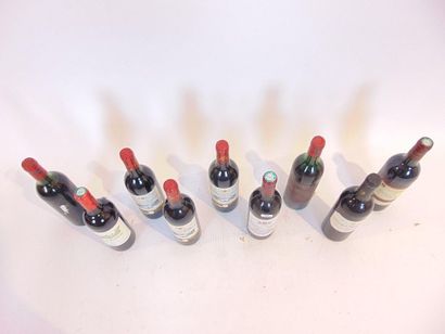 BORDEAUX Rouge, huit bouteilles :

- (PREMIÈRES-CÔTES-DE-BLAYE), Château Perinot...