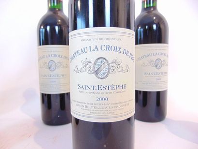 BORDEAUX Rouge, dix bouteilles :

- (SAINT-ESTÈPHE), Château La Croix-de-Pez 2000,...