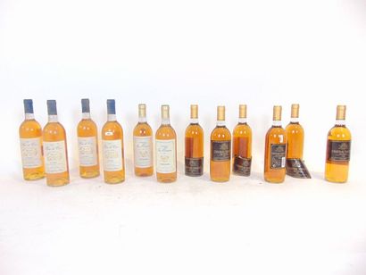 BORDEAUX Blanc liquoreux, douze bouteilles :

- (LOUPIAC), Fleur de Cros 1990, quatre...