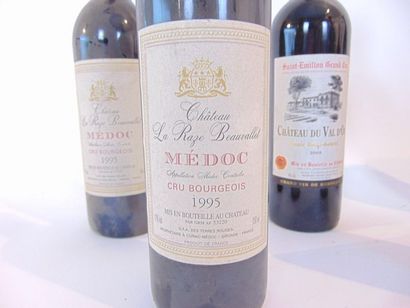 BORDEAUX Red, ten bottles:

- Château Thieuley 1995, four bottles;

- (MEDOC), Château...