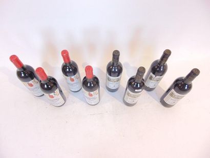 BORDEAUX Rouge, huit bouteilles :

- (MÉDOC), Château Ramafort 1995 (Karl Heeremans),...
