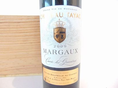 BORDEAUX (MARGAUX) Rouge, Château Tayac 2009, sept bouteilles dans leur caisse d'origine...