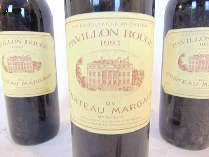 BORDEAUX (MARGAUX) Red, Pavillon Rouge du Château Margaux, second wine 1993, three...