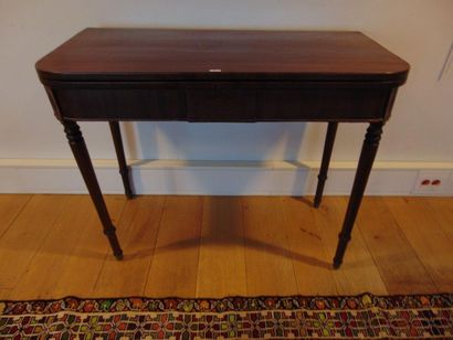 null Console table with a mahogany top, 19th century, mahogany wood, 72x92x45 cm...