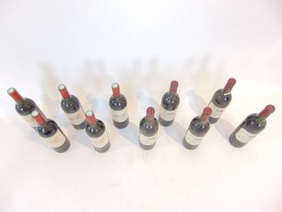 BORDEAUX Rouge, dix bouteilles :

- (SAINT-JULIEN), Croix-Saint-Pierre 1982, cinq...