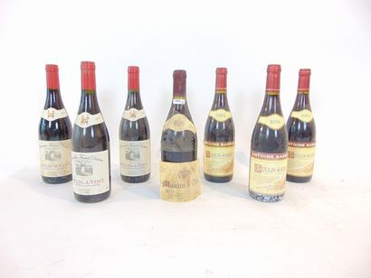 BEAUJOLAIS (MOULIN-À-VENT) Rouge, sept bouteilles :

- André Chalandon 1996, une...