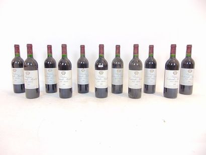 BORDEAUX (HAUT-MÉDOC) rouge, Château Sociando-Mallet 1995, onze bouteilles.