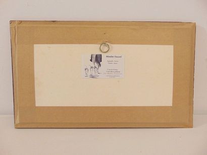 TOUZARD Blandine "Scène de chasse", XXe, aquarelle sur papier, signée en bas à droite,...