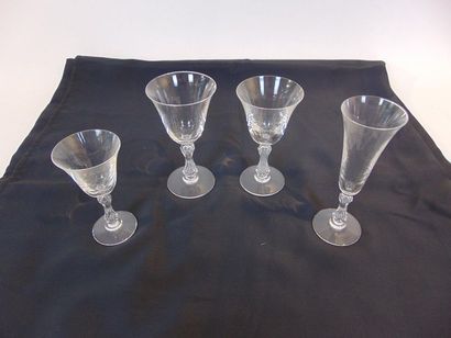 null Service part, early twentieth century, cut crystal, forty-five pieces [tiny...