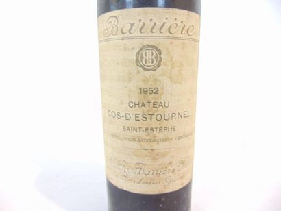 BORDEAUX (SAINT-ESTÈPHE) Red, Cos d'Estournel, 2nd grand cru classé 1952, one bottle...
