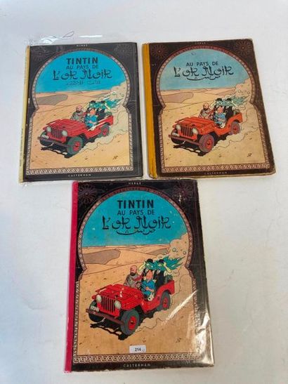 HERGÉ, REMI Georges dit (1907-1983) "Les Aventures de Tintin - Au pays de l'or noir",...