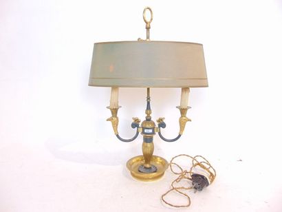 null Table lamp called "bouillotte" in the Empire style with two fires supported...