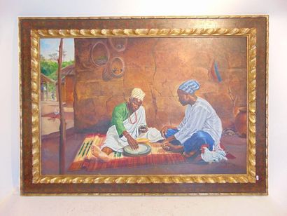 ALADE Toyin "The Village Sorcerer", [19]94, oil on canvas, signed and dated lower...