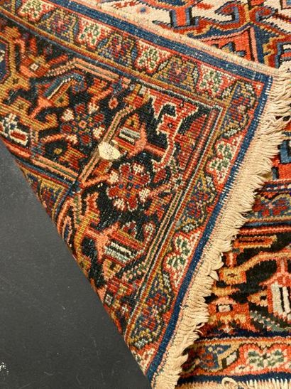 null Large Nahavand style Persian carpet with central medallion and stylized polychrome...