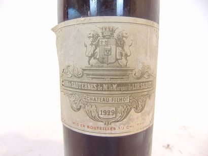 BORDEAUX (SAUTERNES) Sweet white, Château Filhot, 2nd great classified growth 1929,...