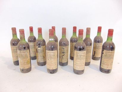 BORDEAUX (SAINT-ÉMILION-GRAND-CRU) Rouge, Château Capet-Guillier 1981, douze bouteilles...