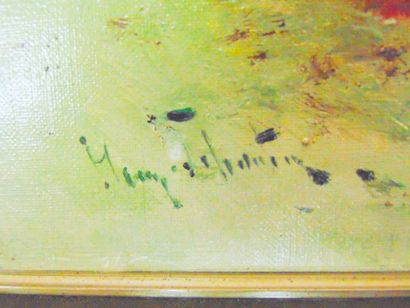 SCHOUTEN Henry (1857/64-1927) "Chiens de chasse", début XXe, paire d'huiles sur toile...