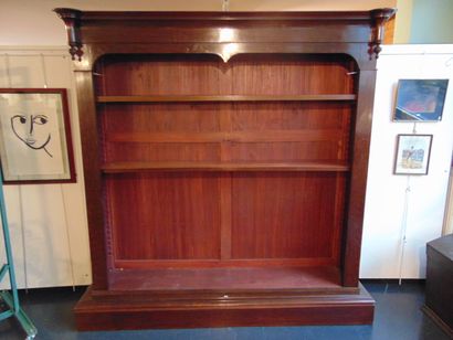 null Bookcase, late 19th century, mahogany wood, 221x221x50 cm [worn].