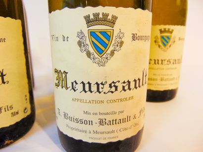 BOURGOGNE Blanc, onze bouteilles :

- (MEURSAULT), A. Buisson-Battant & Fils 1997,...