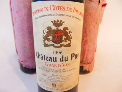 BORDEAUX (CÔTES-DE-FRANCS) Rouge, Château Le Puy 1996, six bouteilles (certaines...