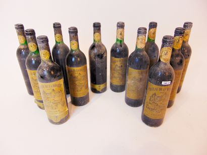 BORDEAUX (FRONSAC) Rouge, Château de La Rivière 1985 (six) et 1989 (six), douze bouteilles...