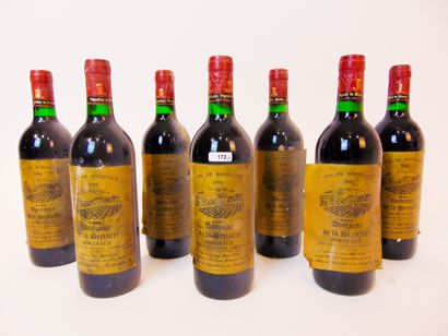BORDEAUX Rouge, Domaine de La Serizière 1990, sept bouteilles [altérations aux é...