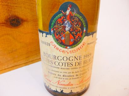 BOURGOGNE Blanc, neuf bouteilles :

- (HAUTES-CÔTES-DE-BEAUNE), Henri Naudin-Ferrand...