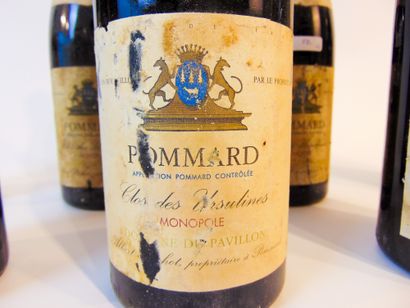 BOURGOGNE (POMMARD) Rouge, Clos des Ursulines / Domaine du Pavillon 2000, sept bouteilles...