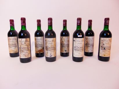 BORDEAUX (PAUILLAC) Rouge, Château Haut-Milon 1990, huit bouteilles [bas-goulot,...
