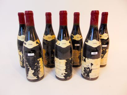 BOURGOGNE (CHASSAGNE-MONTRACHET) Rouge, Domaine René Lamy 1996, sept bouteilles [étiquettes...