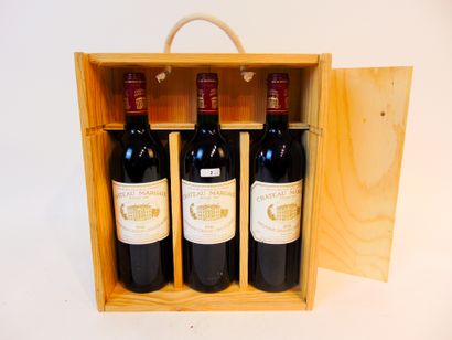 BORDEAUX (MARGAUX) Rouge, Château Margaux, 1er grand cru classé 1996, trois bouteilles...