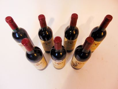 BORDEAUX (SAINT-ESTÈPHE) Rouge, Château La Rose-Brana 2000, sept bouteilles [altérations...