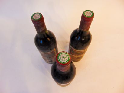 BORDEAUX (MARGAUX) Rouge, Château La Rose-Maucaillou 1983, trois bouteilles [altérations...