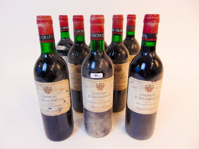 BORDEAUX (GRAVES) Red, Château d'Archambeau (Grafé-Lecocq) 1982, eight bottles [label...