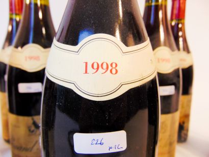BOURGOGNE (PERNAND-VERGELESSES) Red, Domaine Dupasquier & Fils 1998, twelve bottles...