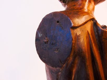 FLANDRES "Allégorie de la Justice", probablement XVIIIe, sujet en bois sculpté et...
