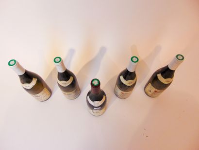 BOURGOGNE Rouge et blanc, cinq bouteilles :

- (HAUTES-CÔTES-DE-BEAUNE), rouge, Domaine...