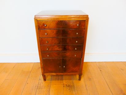 null An Art Deco period English chiffonier opening with five drawers and two leaves,...