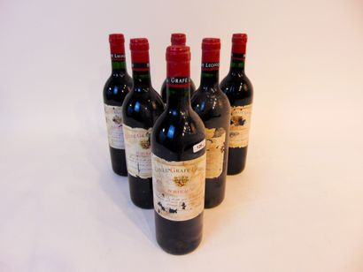 BORDEAUX Red, Cuvée Grafé-Lecocq 1989, six bottles [bottom neck, label alteratio...