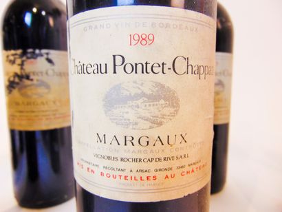 BORDEAUX (MARGAUX) Red, Château Pontet-Chappaz 1989, eight bottles [label altera...