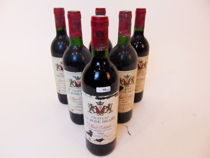 BORDEAUX (SAINT-ESTÈPHE) Rouge, Château La Rose-Brana 1990, six bouteilles [bas-goulot,...