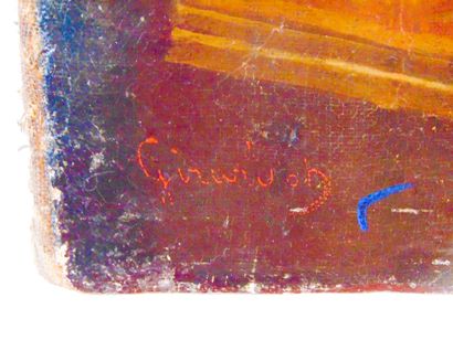 ECOLE FRANCAISE "Nature morte d'objets de curiosité", XIXe, huile sur toile rentoilée,...