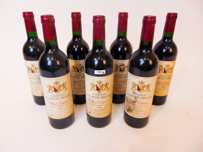 BORDEAUX (SAINT-ESTÈPHE) Red, Château La Rose-Brana 2000, seven bottles [label a...