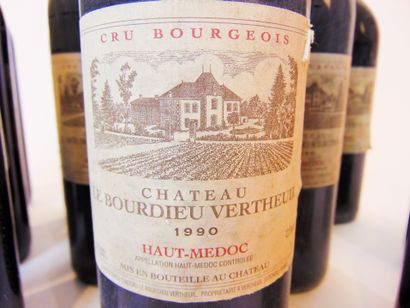 BORDEAUX (HAUT-MÉDOC) Rouge, Château Le Bourdieu-Vertheuil, cru bourgeois 1990, douze...