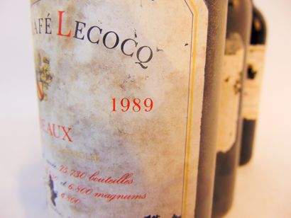 BORDEAUX Rouge, Cuvée Grafé-Lecocq 1989, six bouteilles [bas-goulot, altérations...